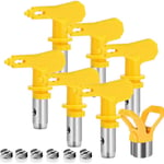 6 pièces Buse Airless,Buse Pistolet Airless pour Pistolet à Peinture Haute Pression (Tapez 515,517,519,521,523,525) - Lablanc