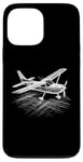 Coque pour iPhone 13 Pro Max Avion à hélice 3D Wireframe - Amoureux d'avion vintage