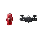 CatEye Unisex's Viz 100 Rear Light Bicycle, Black, One Size & CatEye Rear Multi-Mount Bracket 544-5620 Cycling Lights and Reflectors - Black