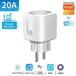 TNCE-Prise intelligente TUYA pour maison connectée,Wi-Fi/Zigbee,16A/20A,UE,moniteur d'alimentation,télécommande,minuterie,prise en charge vocale Google Home Alexa - Type TNCE-WiFi 20A