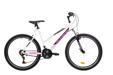 F.lli Schiano Range 26'' Bicycle, MTB Woman Bike, White-Pink