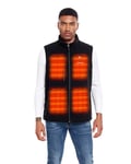 Venustas Gilet Chauffant en Polaire Recyclée Homme avec Batterie Incluse, Veste Chauffante Gilet Électrique Isolé Léger, Chauffe Corps