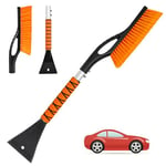 Showvigor 27'' 2 en 1 Grattoir à Glace et Brosse à Neige pour Voiture Détachable avec Poignée Ergonomique en Mousse, Brosse à Neige