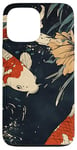 Coque pour iPhone 13 Pro Max Beauté Koi Fish Pond Japan Zen Garden Vintage Art Lovers