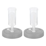 Fermentation Kit, 2 Mason Jars Fermenting Lids with 2 Airlocks Gray