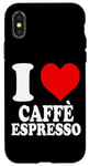 Coque pour iPhone X/XS I Love Caffè Espresso