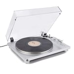GPO PR100 Premium Series Vinyl Turntable, Record Player with Bluetooth Transmitter, Pitch Control, Auto Stop and Auto-Return Arm, 2-Speed Vinyl Record, Silver