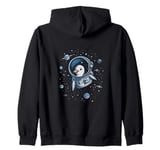 Cute Penguin Astronaut in Space Adventure Apparel Zip Hoodie