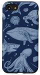 Coque pour iPhone SE (2020) / 7 / 8 Ocean Life Sea Whale Dolphin Beach 90s Vintage Graphic