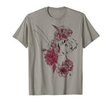 Disney Peter Pan Tinkerbell Flowers Floral Outline T-Shirt T-Shirt