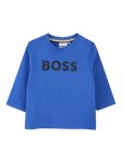 HUGO BOSS Baby Cotton Long Sleeve Top, Bright Cobalt