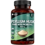 Fibre Supplement 4000mg Psyllium Husk with Probiotic - 120 High Strength Tablets