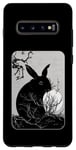 Coque pour Galaxy S10+ Amoureux des lapins, lapin et lune