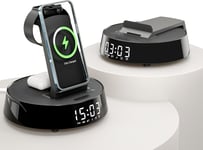 Wireless Charger Radio Alarm Clock with Wireless Charging Station, Bluet