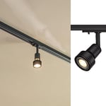 SLV Spot LED pour Rail Monophasé PURI | Spot Orientable et Inclinable pour Rail, Spot LED, Projecteur de Plafond, Plafonnier, Système de Rail, Eclairage Intérieur, Lampe Triphasée