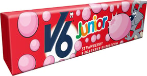 V6 Junior Strawberry tuggummi