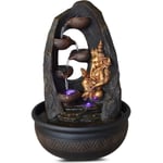 ZEN LIGHT Mystic Buddha Indoor Fountain - Svart