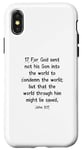 iPhone X/XS John 3:17 King James Bible Verse, KJV Case