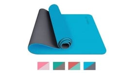 Tapis de yoga  tapis gym  couleur bleu clair  183x61x0 6 cm  tapis de sol pour sport  fitness