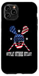 Coque pour iPhone 11 Pro Joueur de crosse Outplay Outlast American Lacrosse