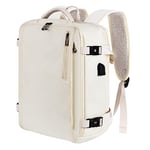 Leyrica Bagage Cabine pour Ryanair 40x20x25cm Sac Ryanair à Dos Bagage à Main Avion Sac Cabine Sac de Voyage Sac de Sport Sac d’école Sac de Travail Valise Cabine Sac Weekend (Beige)