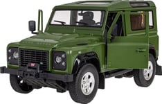 Rastar Land Rover Defender Grön Rastar Modell 1:14 Fjärrstyrd Bil + 2,4 Ghz Fjärrkontroll + Manuell Dörröppnare