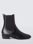 AND/OR Parisa Leather Western Stud Detail Ankle Boots, Black