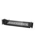 LogiLink SF2C45B 19" 40 cm 2U Rack Shelf Musta