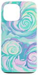 iPhone 13 Pro Max Swirl Green Color Illustration Pattern Abstract Art Case