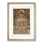 Big Box Art A 17th Century Pattern by Albert Racinet Framed Wall Art Picture Print Ready to Hang, Oak A2 (62 x 45 cm)