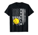 Softball Abuela America Flag Men Women Vintage Christmas T-Shirt