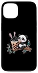 Coque pour iPhone 13 Panda Kawaii avec Bubble Tea