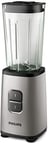 Philips HR2605/81 Daily Collection Mini blender avec gobelet en déplacement et hachoir multiple, plastique, 350 W, huître métallique, HR2605/81