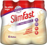 Slimfast High Protein Meal Replacement Ready-to-drink Vanilla 325ml Pack Of 6