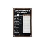 Interface Plv - Panneau consommations courantes traditionnel 60x40 cm avec fixation ventouses