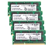 Crucial 4X 4GB 2RX8 PC3-12800S DDR3 1600Mhz SODIMM 204Pin Laptop Memory RAM #9DD