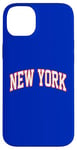 Coque pour iPhone 14 Plus Retro New York Hommes NY Bleu Orange Femmes Vintage NY Blanc Tee