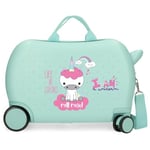 ROLL ROAD, Turquoise, 45x31x20 cms, Valise Enfant Licorne