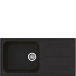 Smeg LZ150A2 Lavabo Encastré 100mm Égouttoir Droite Granite Anthracite