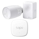 TP-Link Kasa Tête Thermostatique Connectée et Intelligente KE100 KIT + Tapo Détecteur de température et d'humidité connecté Tapo T310