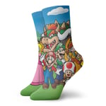 LREFON Chaussettes de Compression Su-per Mario Socks Crew Drôle Casual Unisexe Impression Cheville Sport Sock