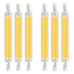 YDHNB 118mm R7S Ampoule LED, 20W Dimmable COB Filament Linéaire 360 Degrés J118 Lampe Projecteur 2000LM équivalent Ampoule Halogène 200W pour Applique Murale/Lampadaire,Natural White 6pcs,220V