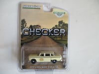 MINIATURE 1/64 OU 3 INCHIES GREENLIGHT CHECKER 1971 TAXI CAB JAUNE TISDALE