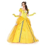 Disney Halloween-kostym Belle Prinsessklänning Vuxen Skönheten och Odjuret Anime Belle Klänning Cosplayföreställning Kvinnor Födelsedagspresenter Dress AND Gloves S