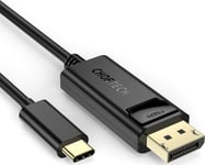 Usb-C To Display Port Cable Choetech Xcp-1801Bk, Unidirectional, 4K, 1.8M (Black)