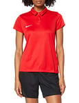 Nike W Nk Dry ACDMY18 Polo Ss T-Shirt - University Red/Gym Red/(White), X-Large