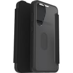 Otterbox Coque React Series Folio pour Samsung Galaxy S25, Antichoc, Anti-Chute, avec Emplacement pour Carte, testé Selon Les Normes Militaires Transparent/Noir, Livré sans Emballage