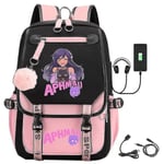 Aphmau Anime Ryggsäck 3D-tryckt Cartoon Oxford Vattentät Full Ball USB Skolväska Pojkar Flickor Studenter Stor Kapacitet Ryggsäck-yvan 10