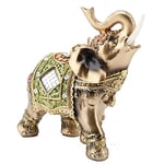 Statue d'éléphant élégante de Couleur Laiton Feng Shui elephant decor Statue d'éléphant de Bonne Chance pour la Figurine chanceuse de Richesse de Boy Heykeller