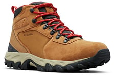 Columbia Men's Newton Ridge Plus 2 Suede WP waterproof mid rise hiking boots, Brown (Elk x Mountain Red), 13 UK